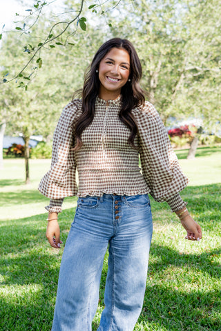 Kayden Gingham Long Sleeve