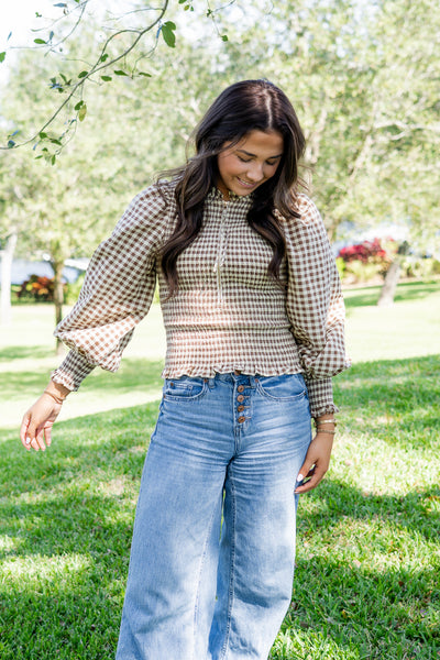 Kayden Gingham Long Sleeve