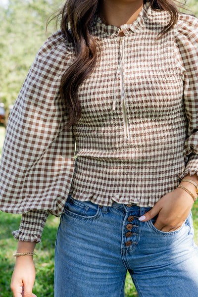 Kayden Gingham Long Sleeve