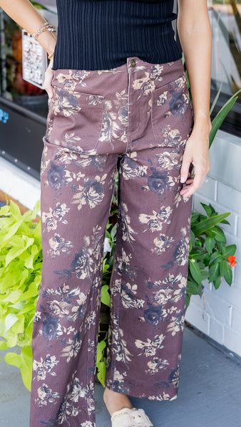 Fall Floral Pants