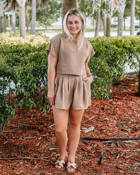 Tunic Crop and Skort Set