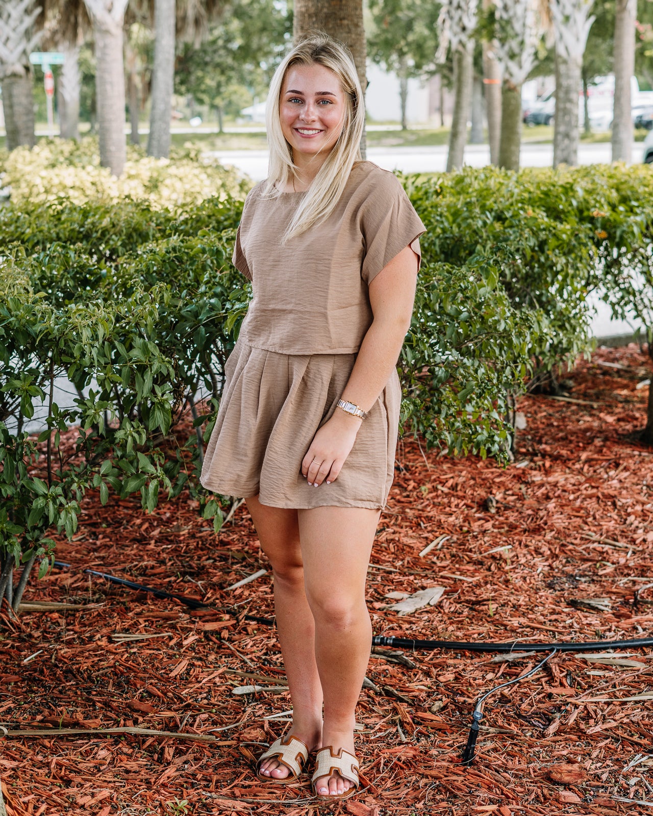 Tunic Crop and Skort Set