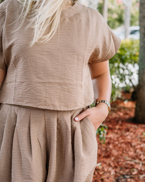 Tunic Crop and Skort Set