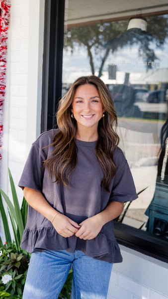 Ruffle Boxy Top