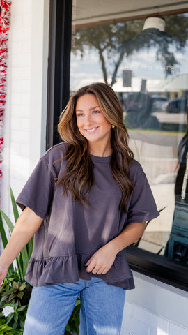 Ruffle Boxy Top