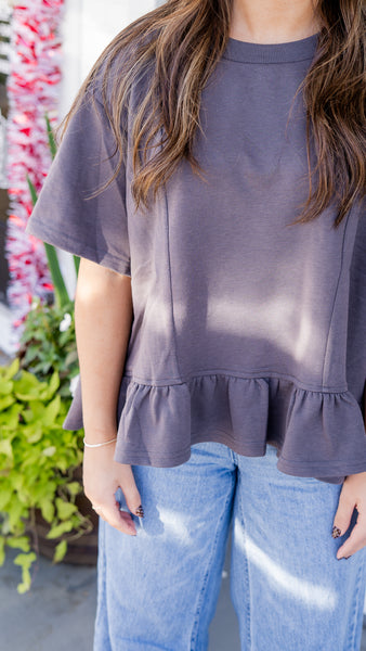 Ruffle Boxy Top