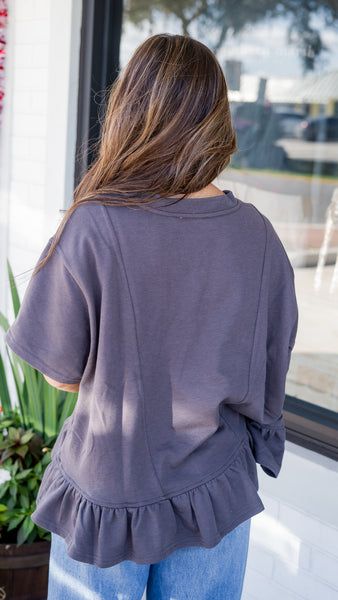 Ruffle Boxy Top