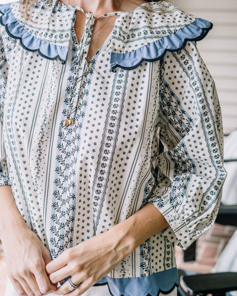 Ellery Scalloped Blouse