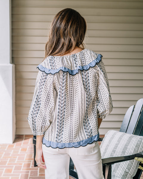 Ellery Scalloped Blouse