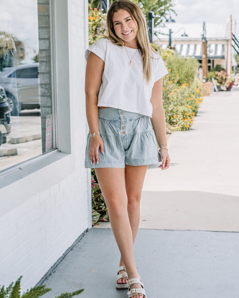 Fleur Denim Shorts