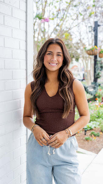 Bubble-Textured Jersey Top