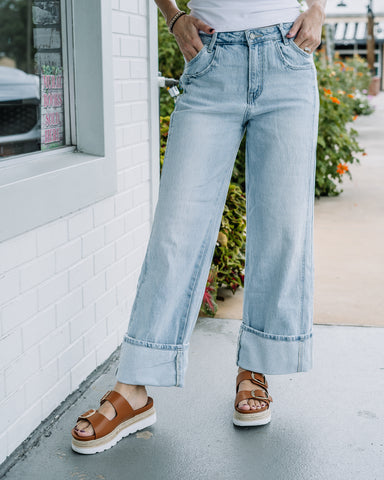 Streamlined Cuffed Jeans