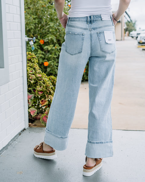 Streamlined Cuffed Jeans