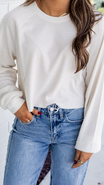 Raglan-Sleeve Crop Top