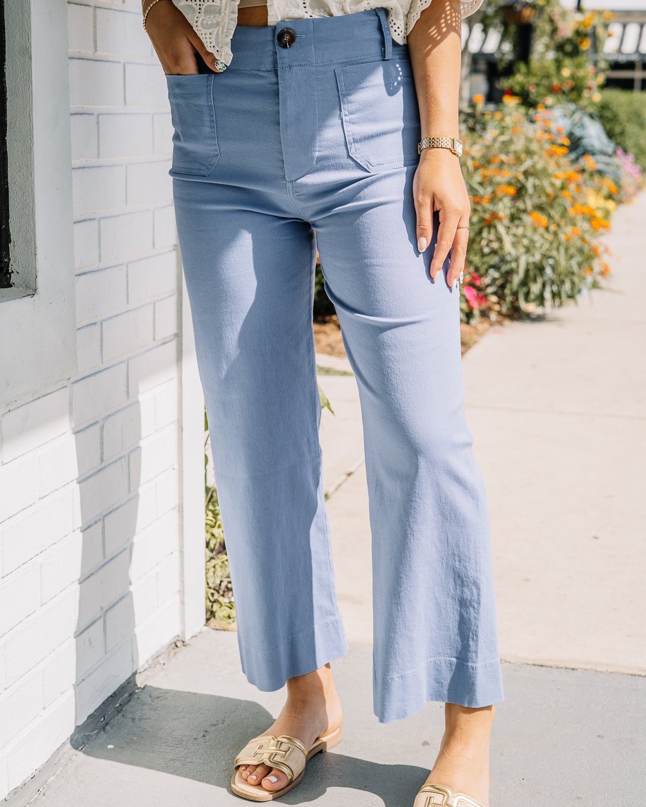 Cornflower Blue Pocket Pants
