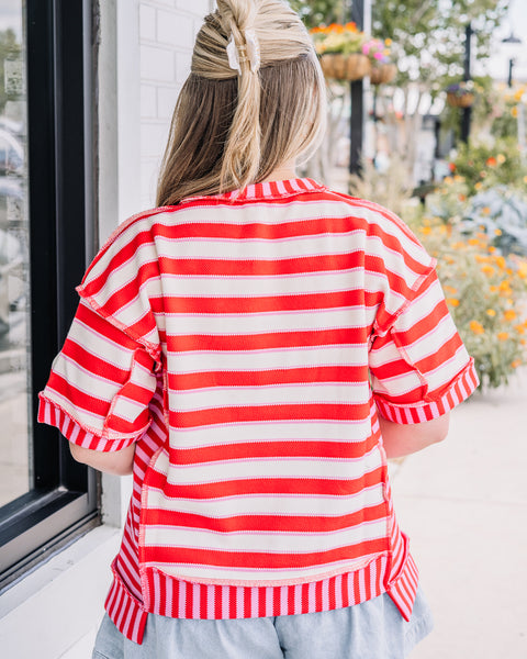 Striped Pullover Boxy Tee