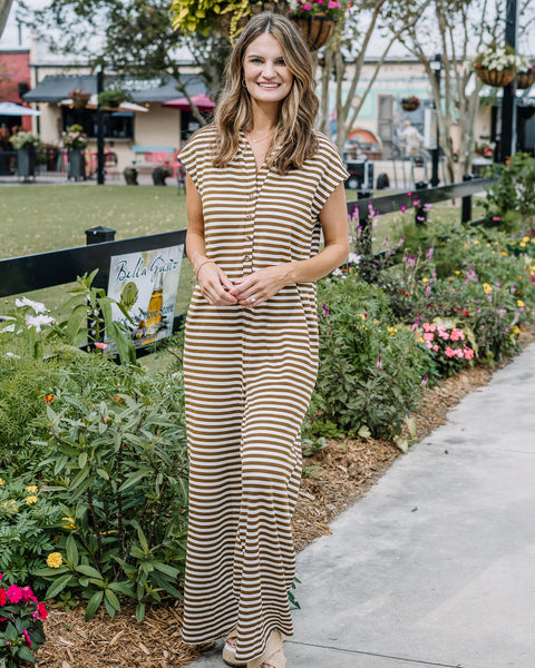 Morgan Stripe Jumpsuit