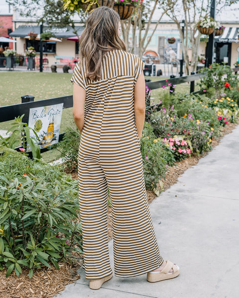 Morgan Stripe Jumpsuit