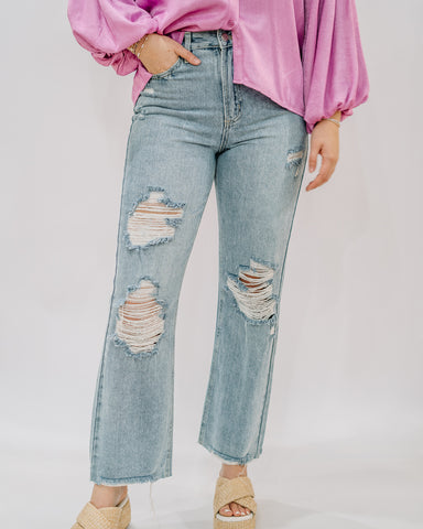 Perfectly Distressed Denim Jeans