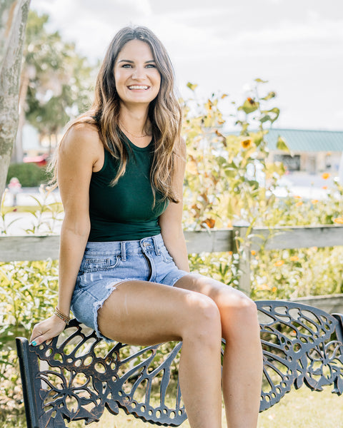 Too Good For You Bodysuit - Hunter Green