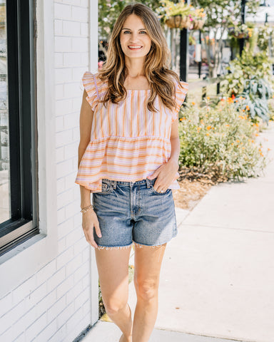 Jenna Flutter Sleeve Blouse