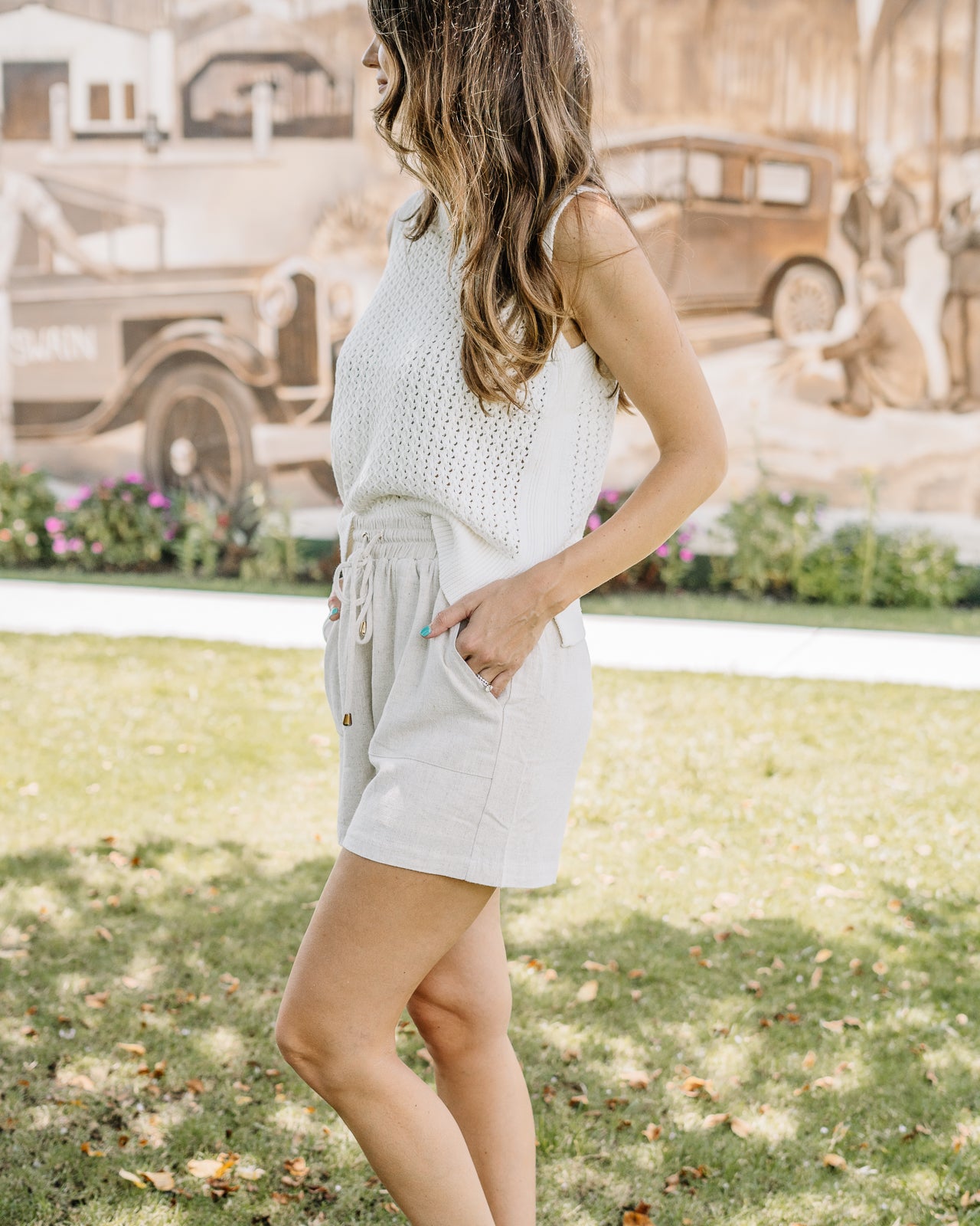 Laci Linen Tie Shorts