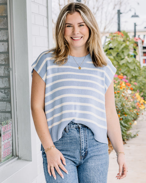 Bailey Stripe Sleeveless Sweater