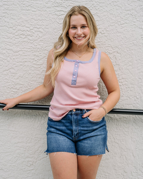 Striped Henley Tank