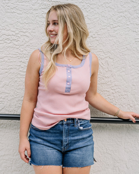 Striped Henley Tank