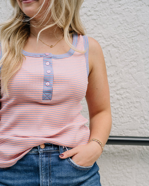 Striped Henley Tank