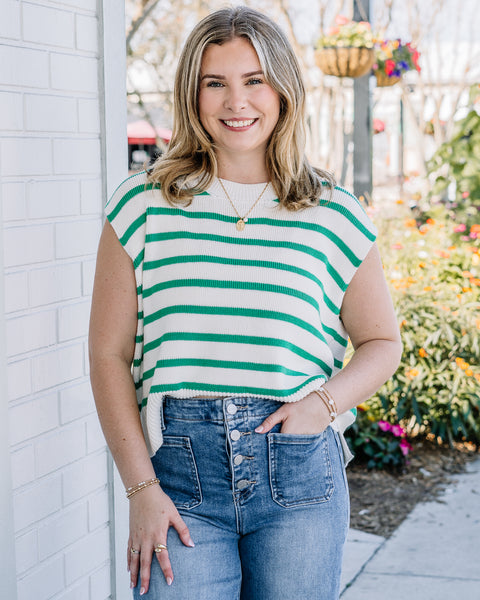 Bailey Stripe Sleeveless Sweater