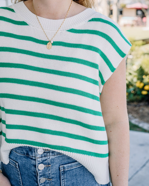 Bailey Stripe Sleeveless Sweater