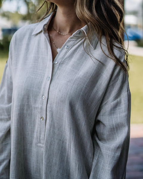 Linen Stripe Romper
