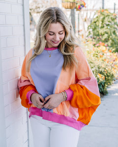 Colorblock Oversized Pullover