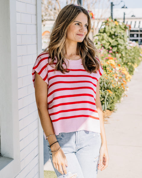 Bailey Stripe Sleeveless Sweater