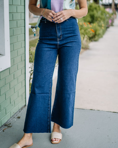 Annie Wide Leg Dark Denim