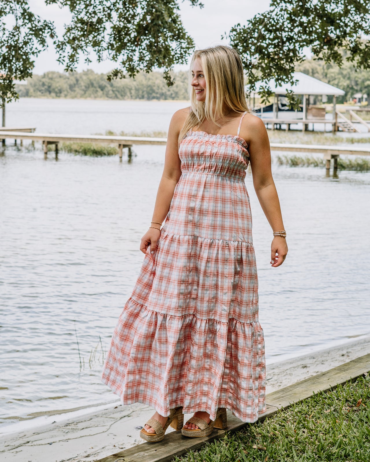 Sydney Smocked Midi Dress