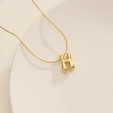 Bubble Initial Necklace