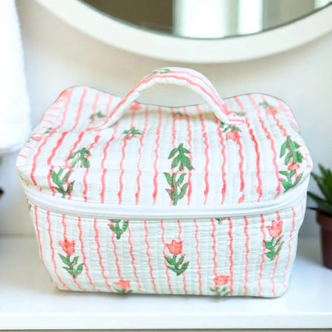 Savannah Floral Print Makeup Bag