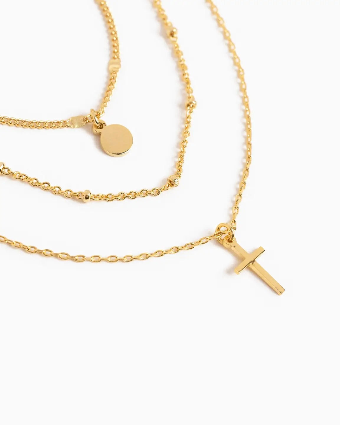 Layered Cross Necklace