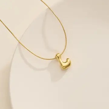 Bubble Initial Necklace