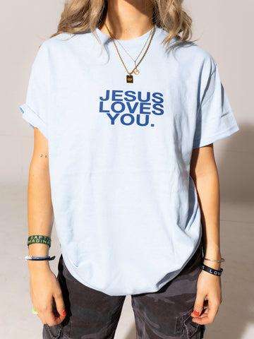 Jesus Loves You in Blue