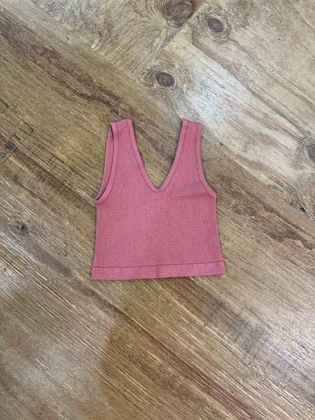 Essential Ribbed Crop Tank