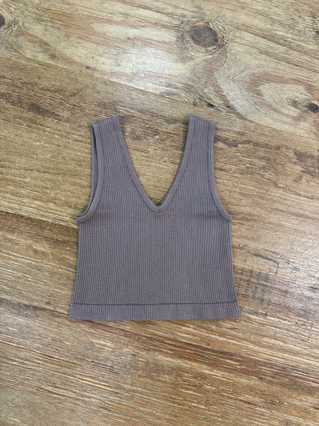 Essential Ribbed Crop Tank