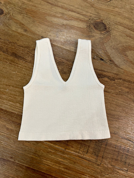 Essential Ribbed Crop Tank