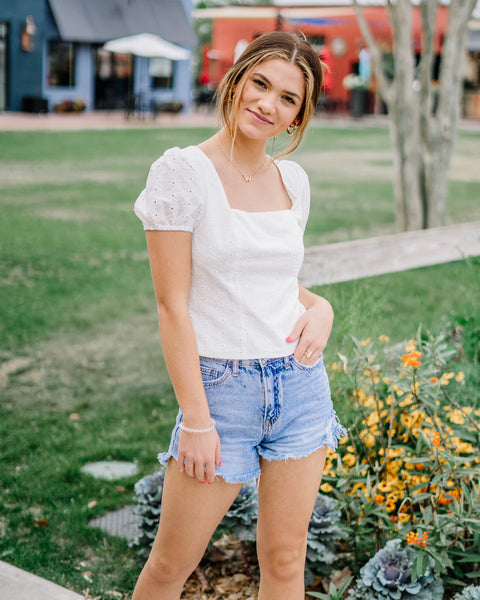 Caicos Lace Up Back Top