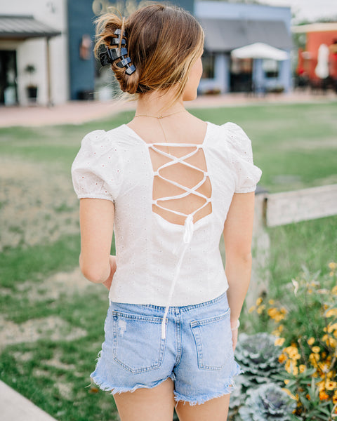 Caicos Lace Up Back Top