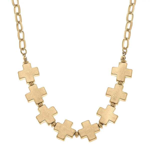 Edith Square Cross Chain Necklace
